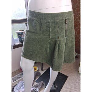 Womens Vintage  ETAM FRANCE 90s Corduroy Wrap Skirt Size 40/ 10 US A-Line Pleats